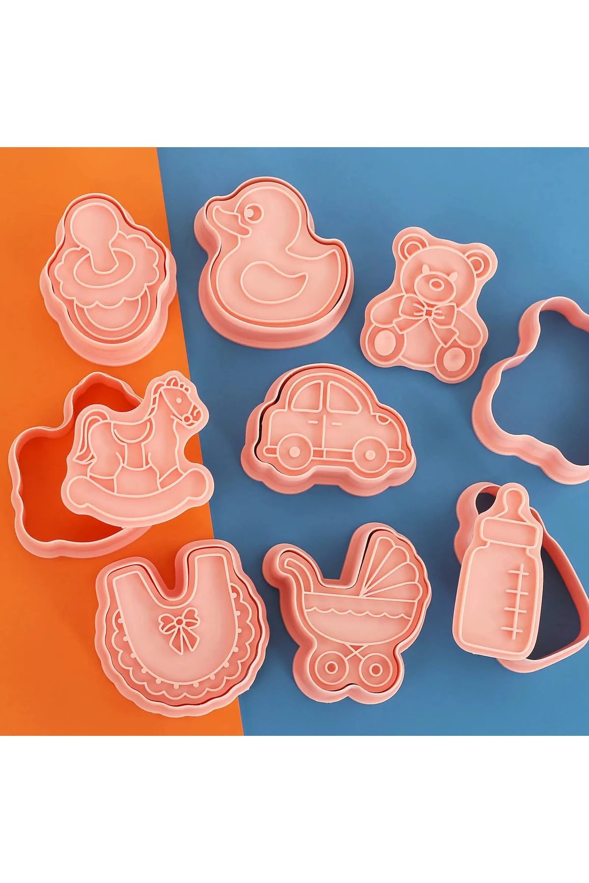 8 adet baby shower kurabiye kalıbı