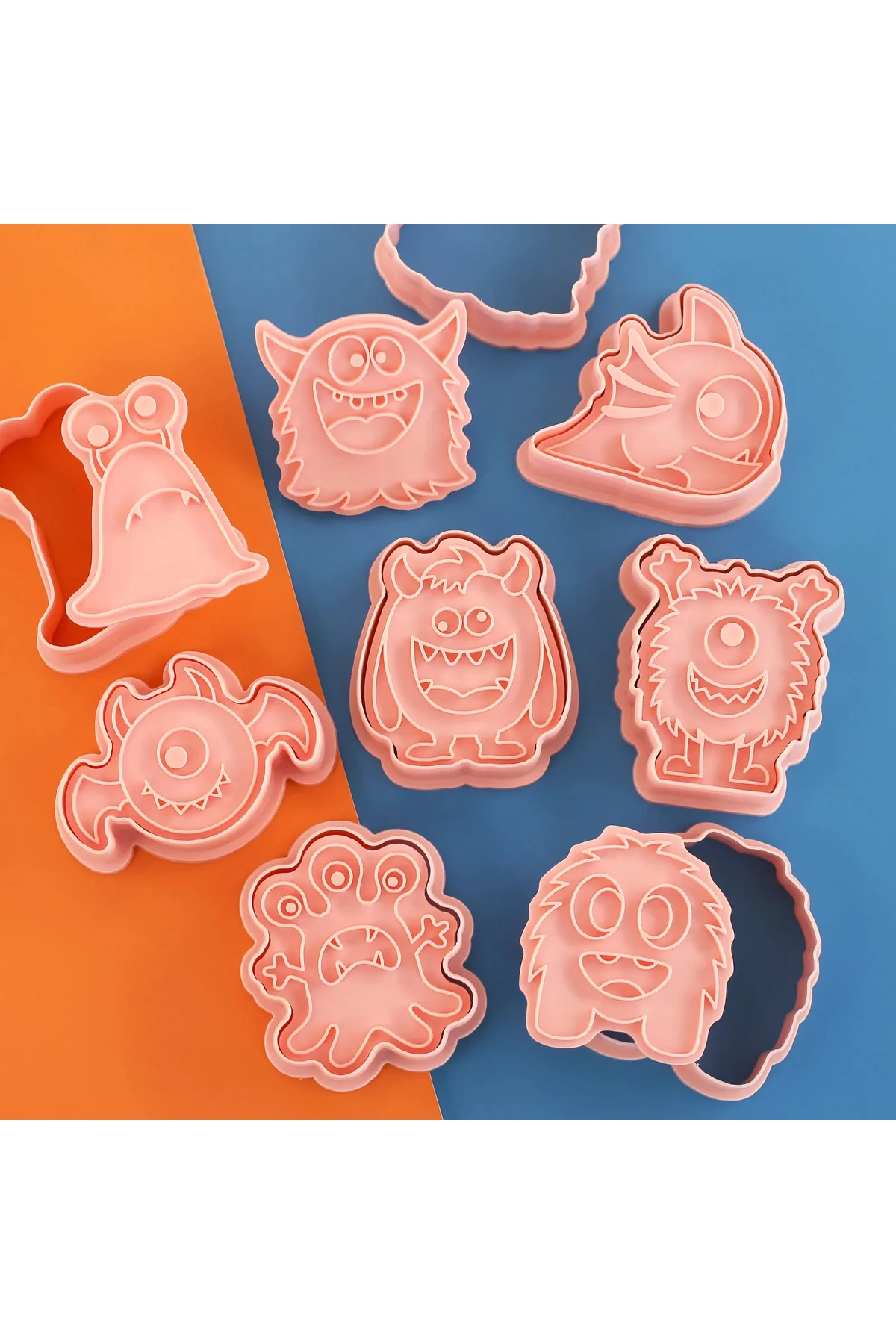 8 adet Canavar Şekilli Kurabiye Kalıbı