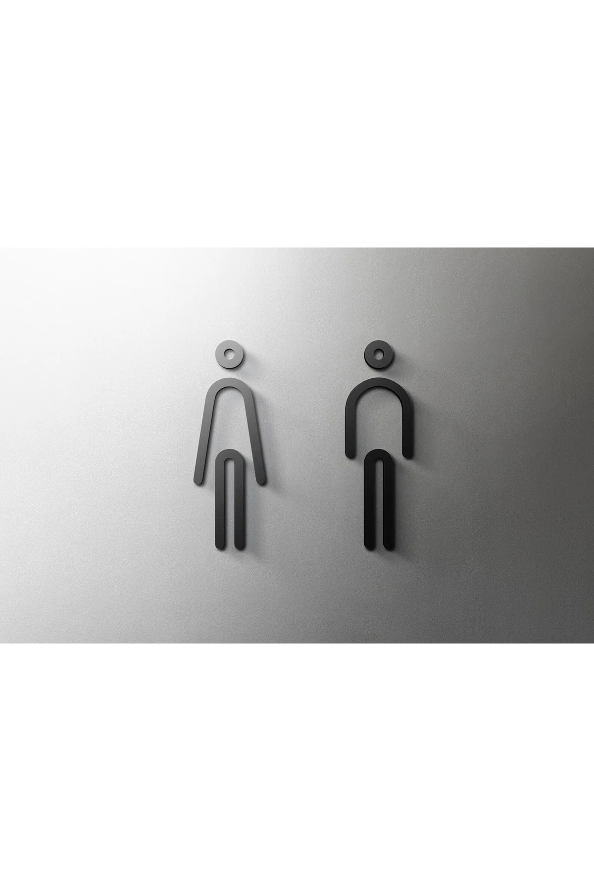 Siyah tuvalet işareti plaka plastik kapı duvar etiket Wc tutucu işaret panosu  otel banyo dekor