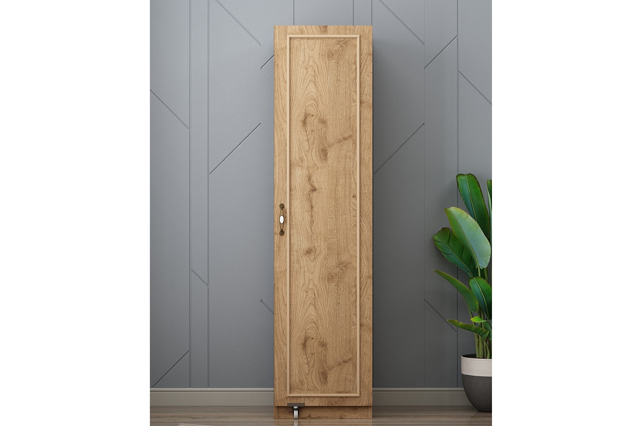 Serra Çıtalı Tek Kapaklı Erzak Dolabı Çok Amaçlı Dolap Meşe