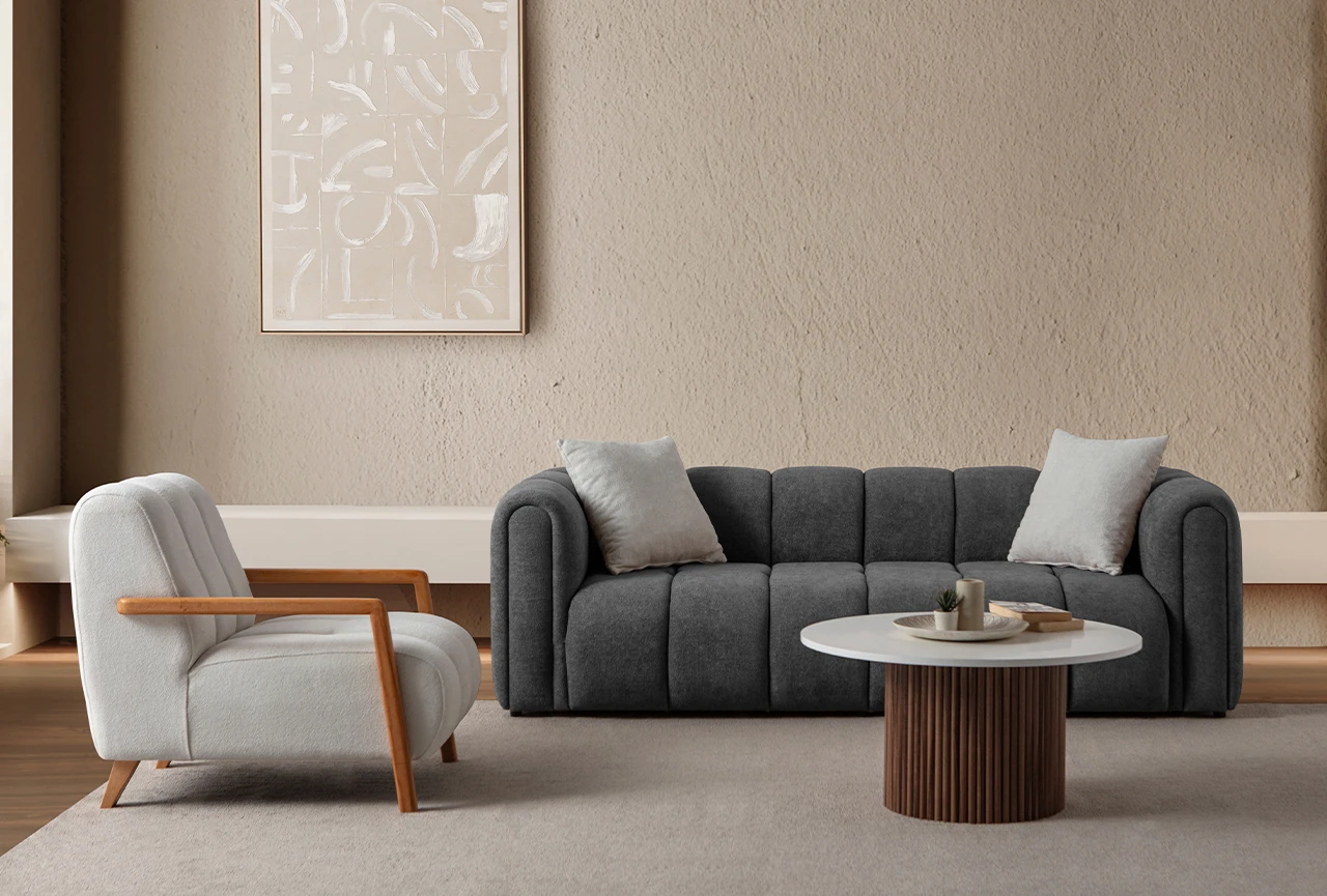 Nline Koltuk Takımı 3+1 Antrasit