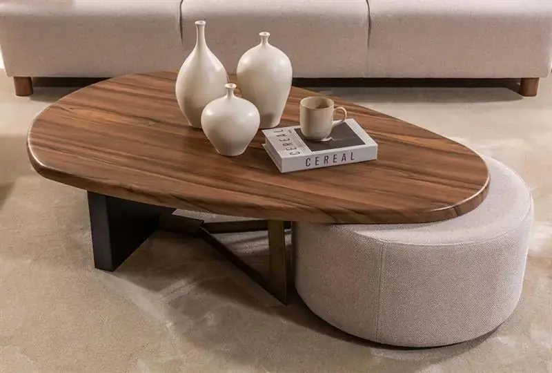 Capella Ceviz Pufly Orta Sehpa