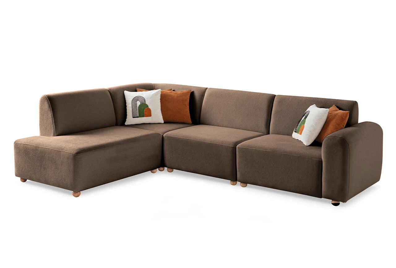 Sloft Köşe Koltuk Takımı Kahverengi