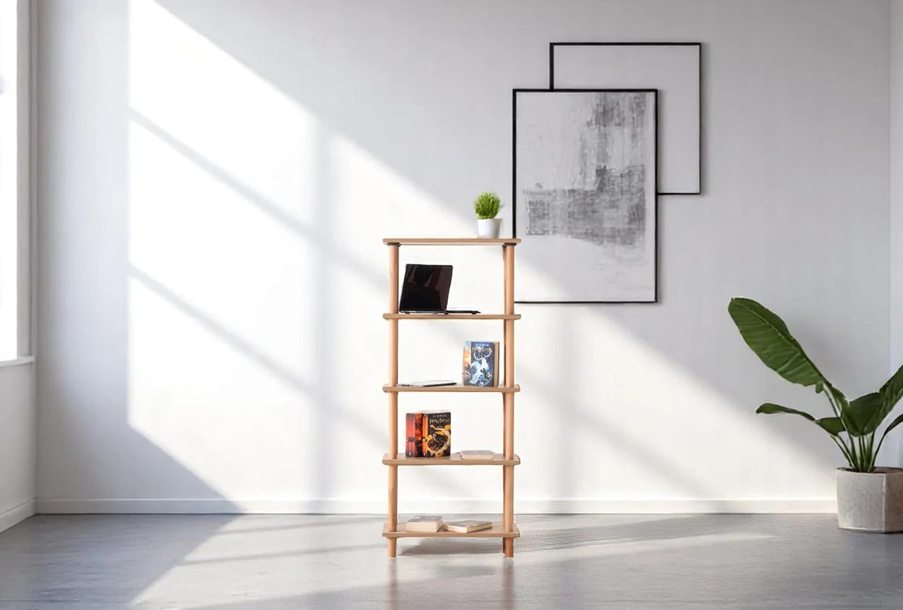 Pia 5 Raflı Kitaplık Çok Amaçlı Dolap