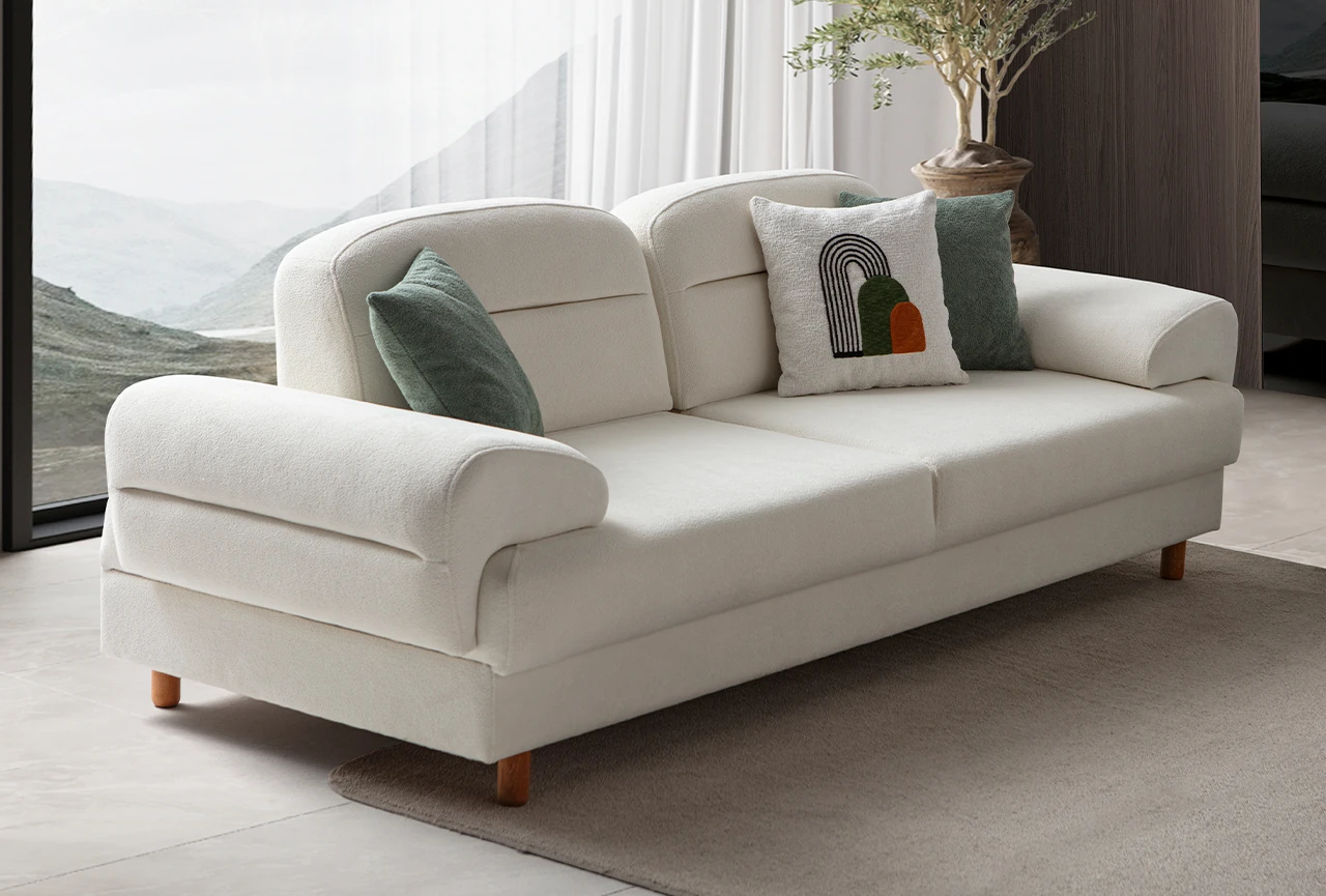 Lizbon Yataklı Sandıklı Koltuk Takımı 3+3+1+1 Yeşil