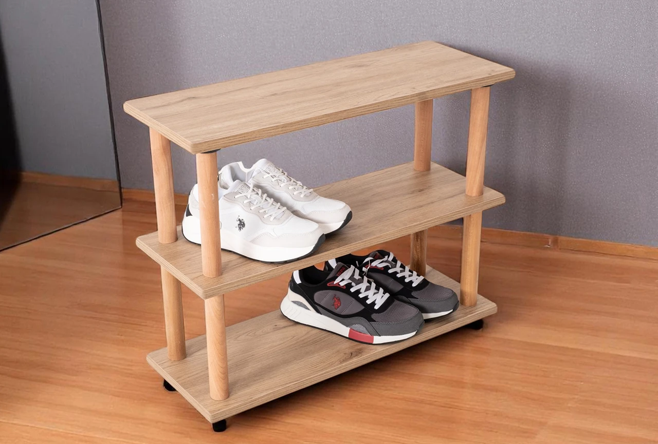 Pia 3 Raflı Kitaplık Çok Amaçlı Dolap