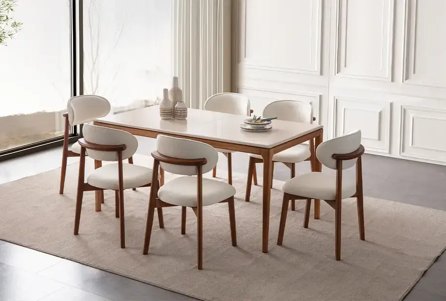 Nirvana 6 Sandalyeli Açılır Yemek Masa Takımı