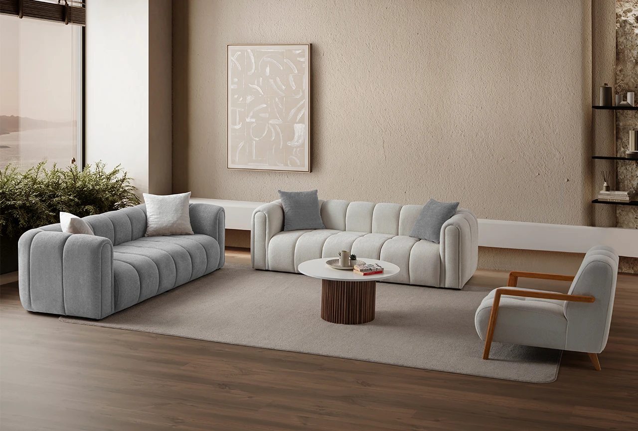 Nline Koltuk Takımı 3+3+1 Gri