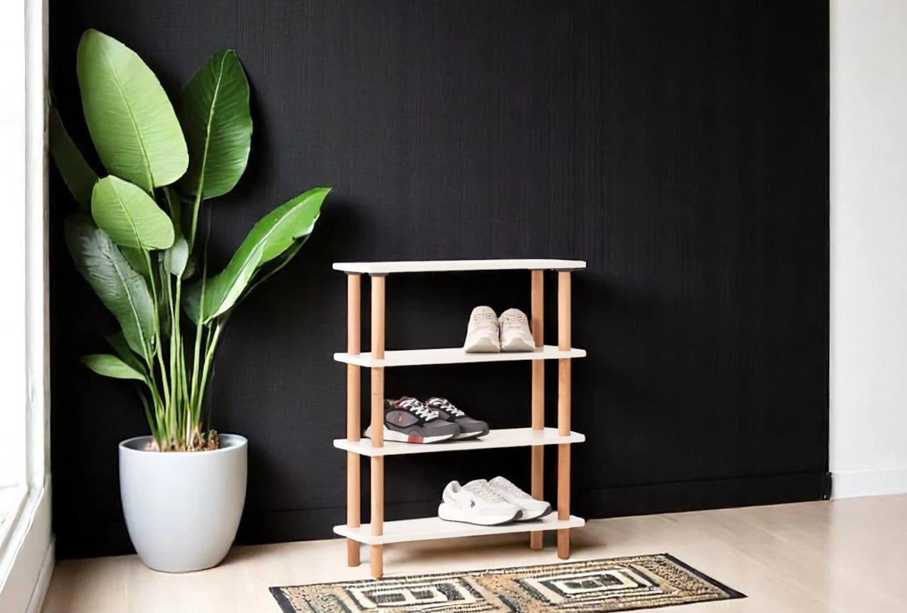 Pia 4 Raflı Kitaplık Çok Amaçlı Dolap