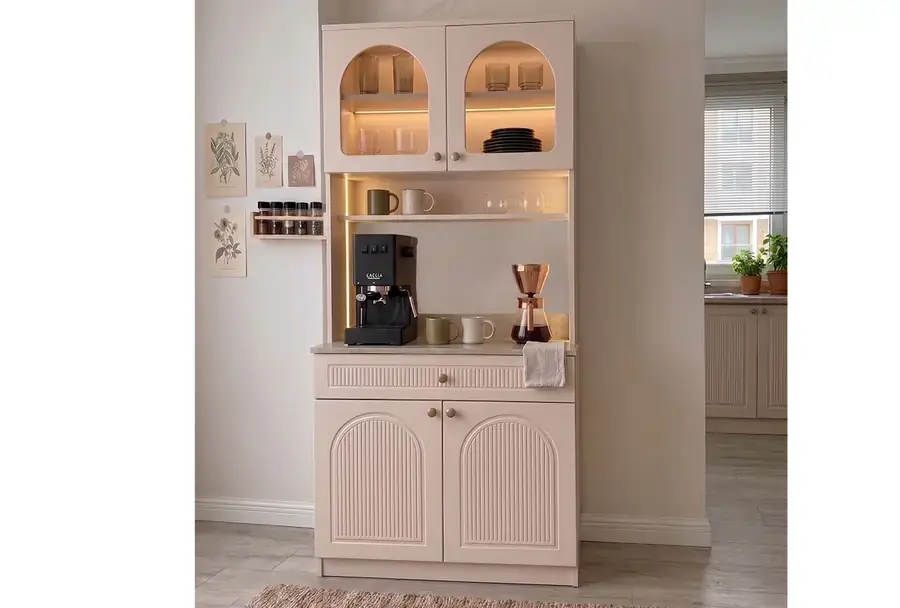 Hera Kahve Köşesi %100 MDF Mutfak Dolabı 1 Modüllü