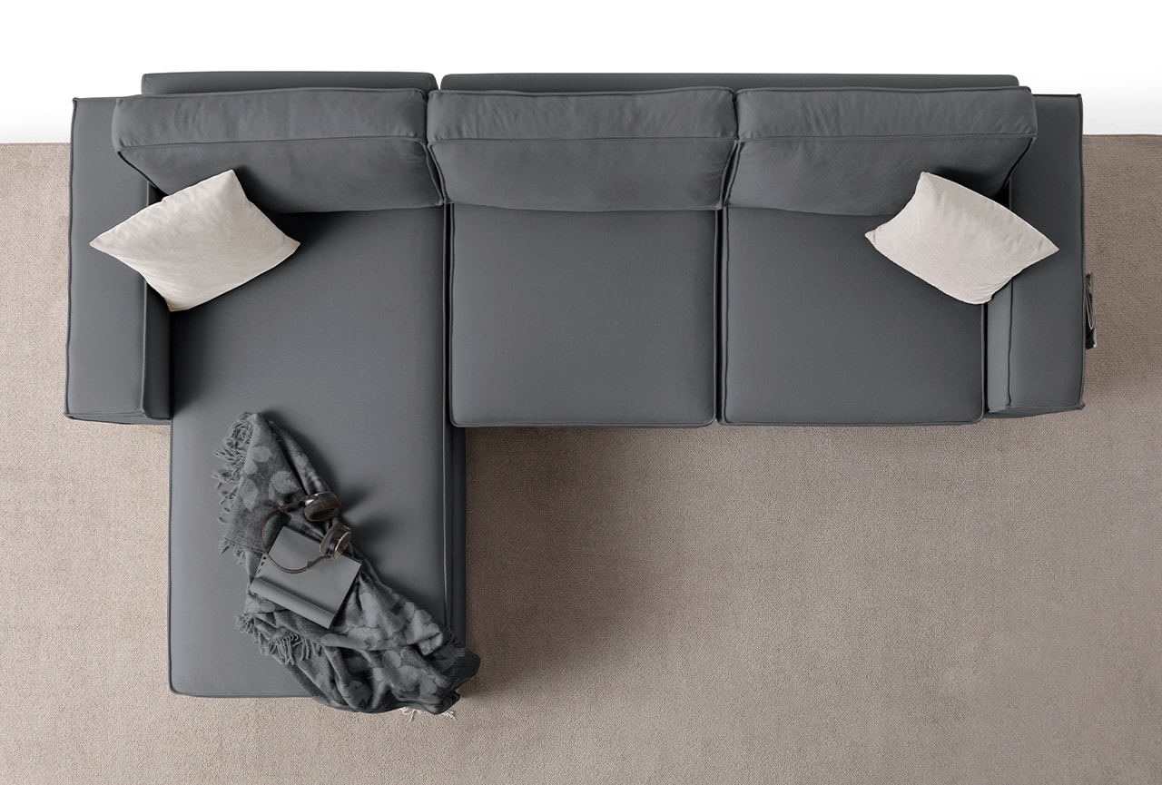 Corner Köşe Koltuk Takımı Sandıklı Antrasit