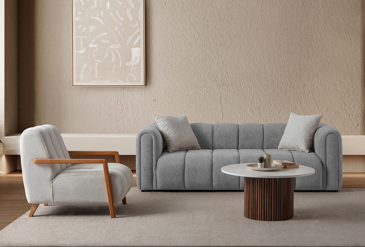 Nline Koltuk Takımı 3+1 Gri