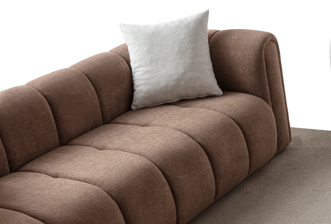 Nline Üçlü Koltuk Kahverengi