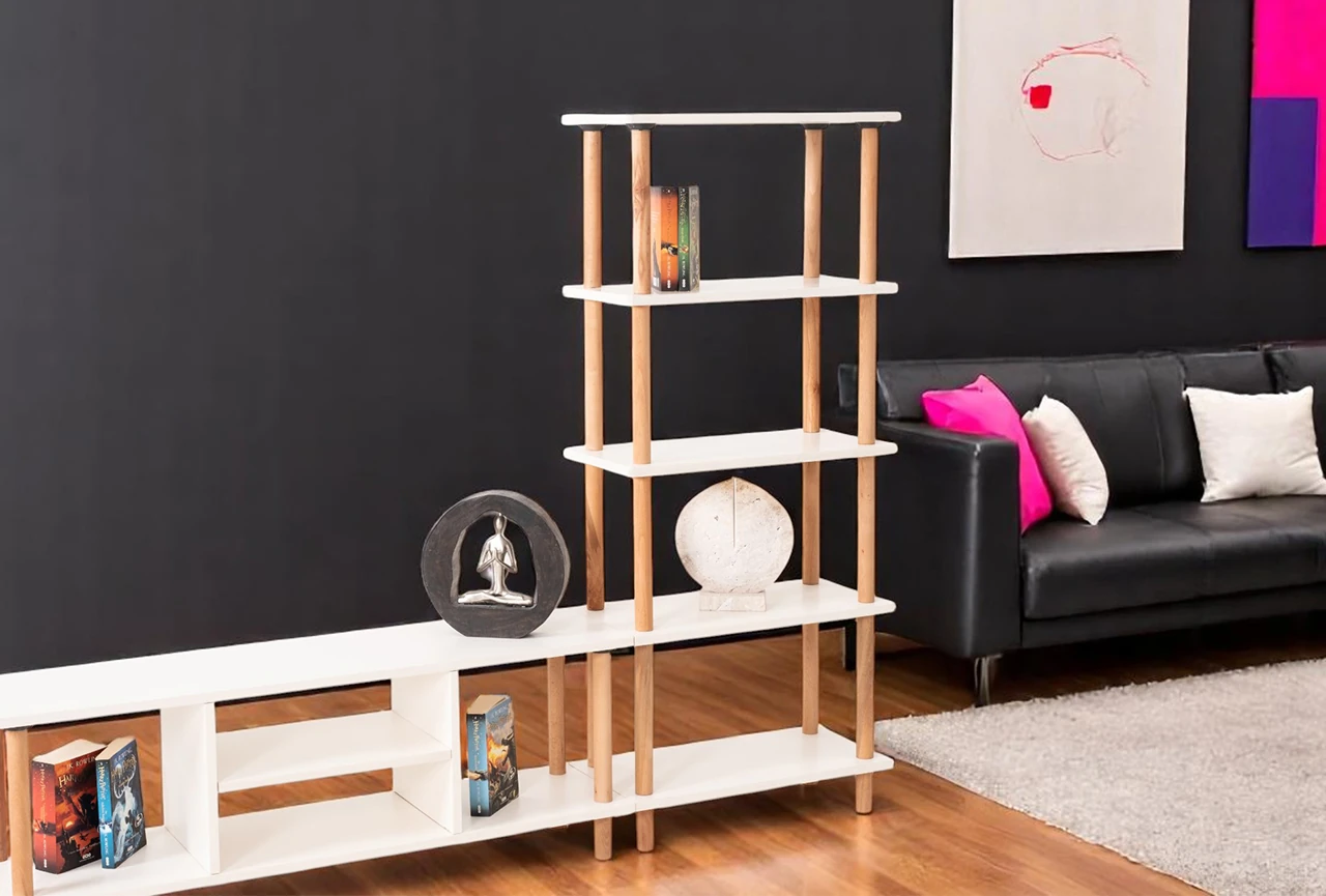 Pia Kitaplıklı TV Sehpası