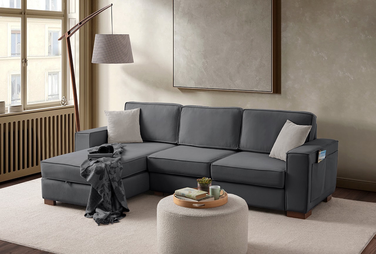Corner Köşe Koltuk Takımı Sandıklı Antrasit