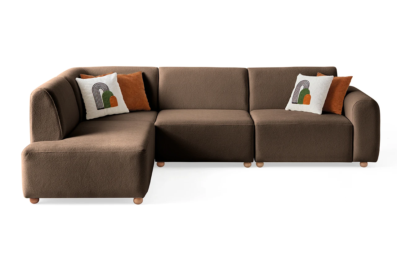 Sloft Köşe Koltuk Takımı Kahverengi