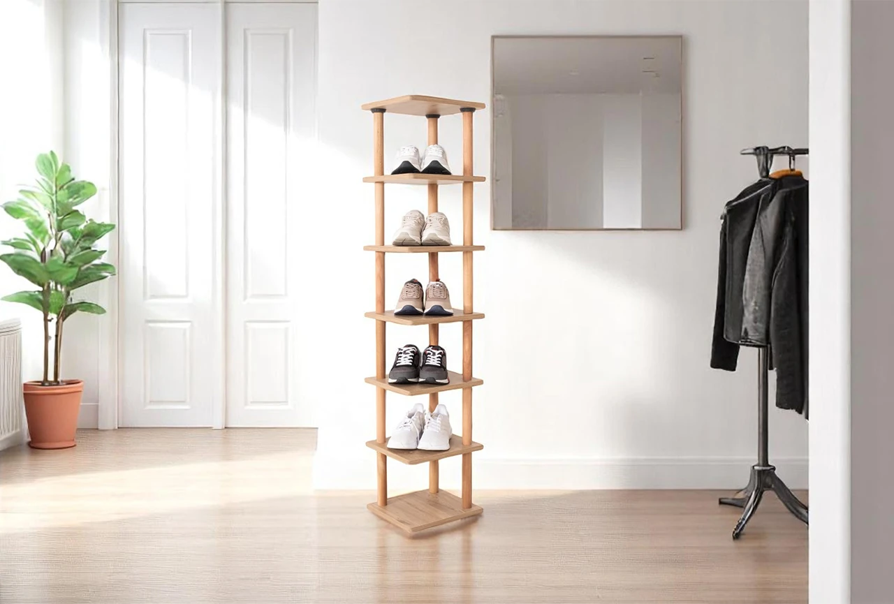 Pia 7 Raflı Kitaplık Çok Amaçlı Dolap