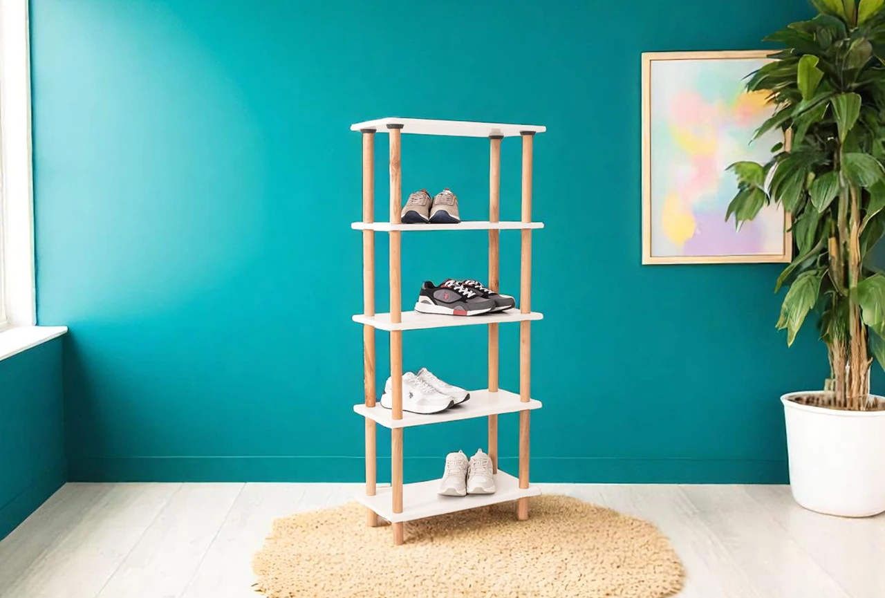 Pia 5 Raflı Kitaplık Çok Amaçlı Dolap