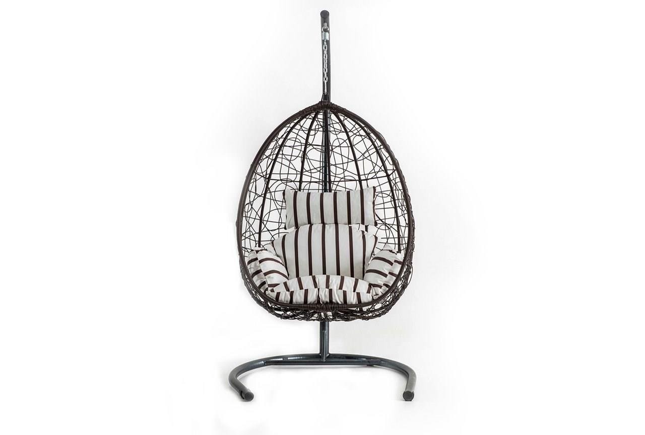 Deco Rattan Salıncak Kahve Siyah Zebra Oturum