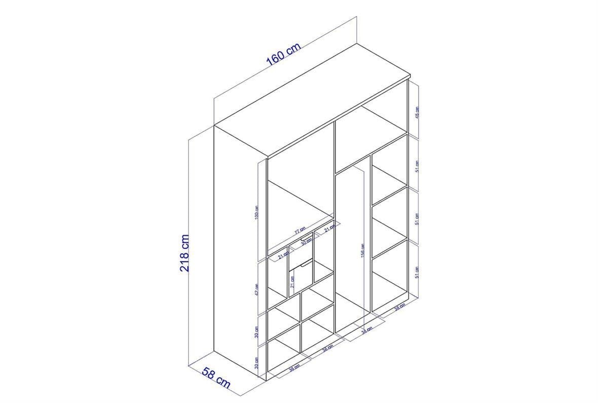 Zeta 160'lık Gardırop