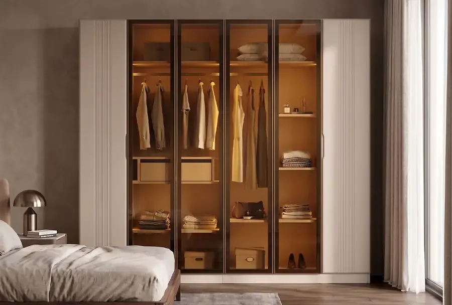 Lora Gardırop %100 MDF Çekmeceli Raflı Tekli Dolaplı Modüler Giyinme Odası Dolabı
