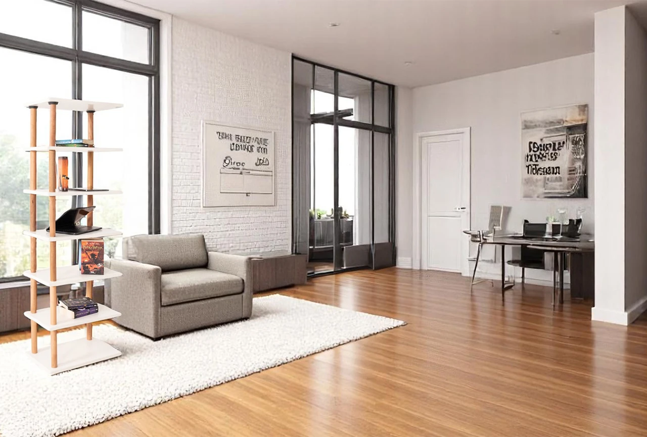 Pia 7 Raflı Kitaplık Çok Amaçlı Dolap