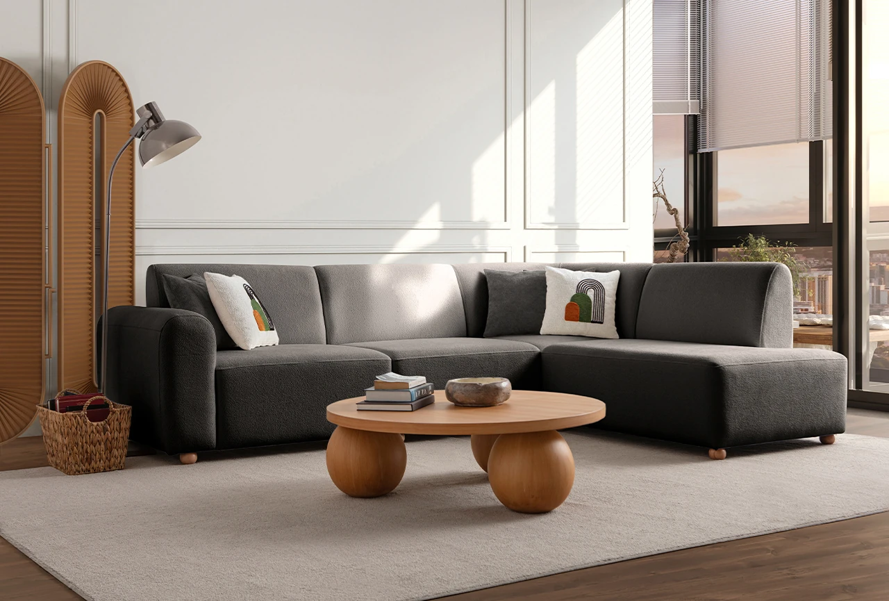 Sloft Köşe Koltuk Takımı Antrasit