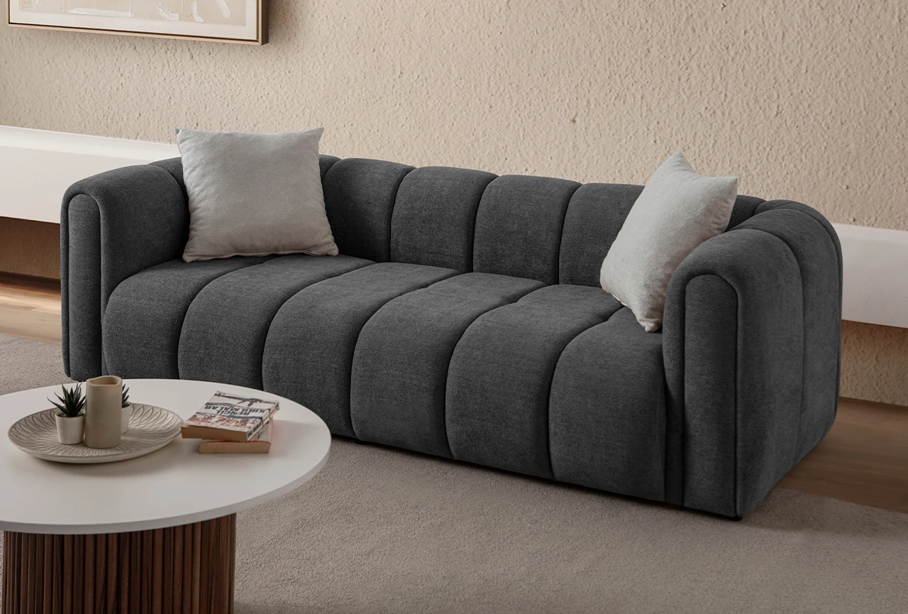 Nline Koltuk Takımı 3+3+1+1 Antrasit