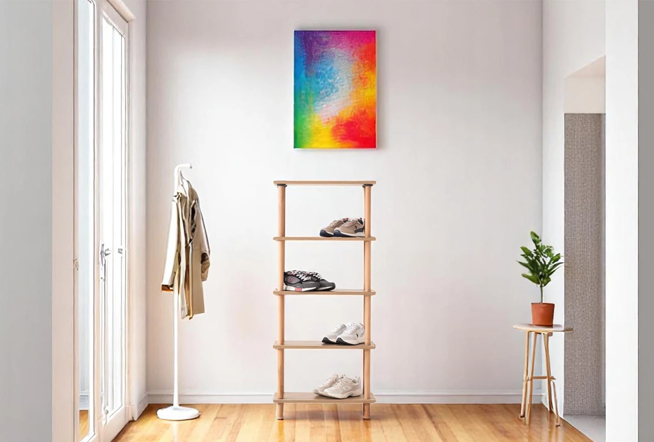 Pia 5 Raflı Kitaplık Çok Amaçlı Dolap