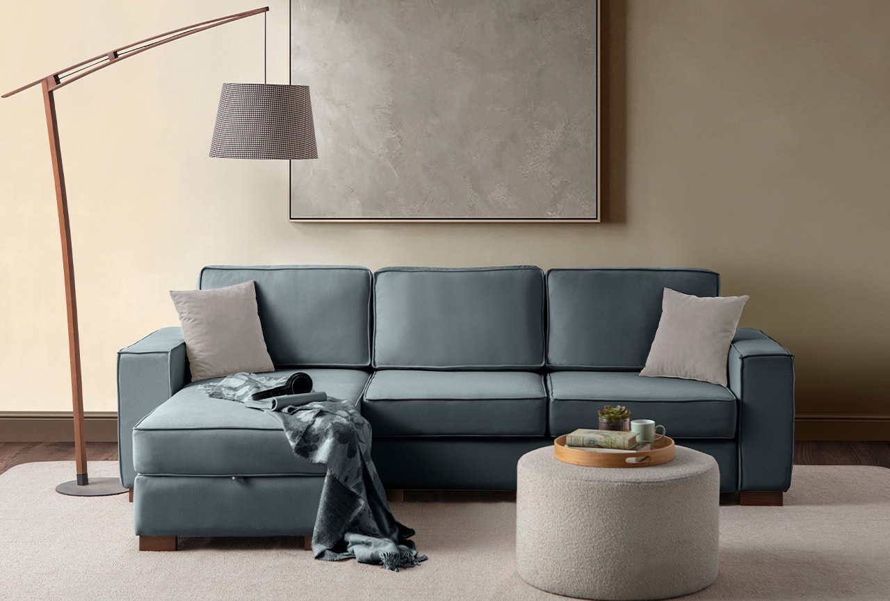 Corner Köşe Koltuk Takımı Sandıklı Su Yeşili