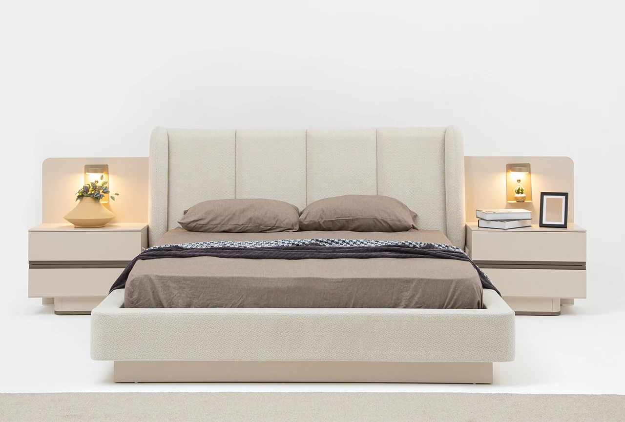 Lumera Yatak Odası Takımı Cam Kapaklı