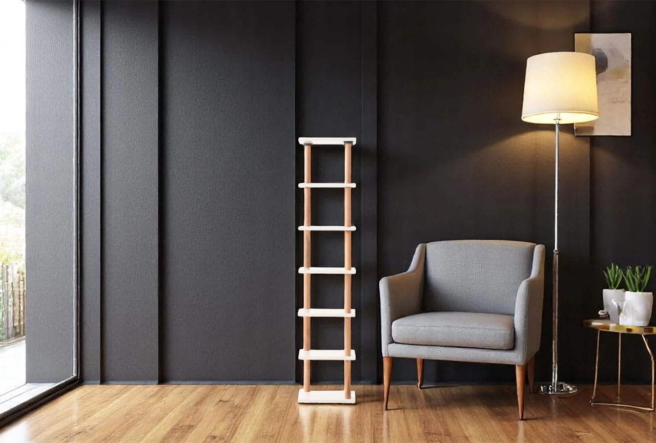 Pia 7 Raflı Kitaplık Çok Amaçlı Dolap