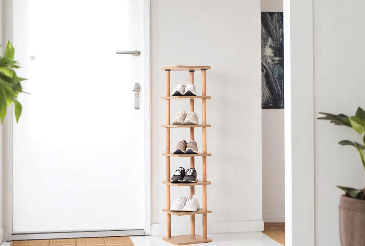 Pia 7 Raflı Kitaplık Çok Amaçlı Dolap