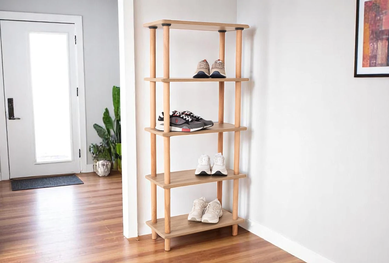 Pia 5 Raflı Kitaplık Çok Amaçlı Dolap