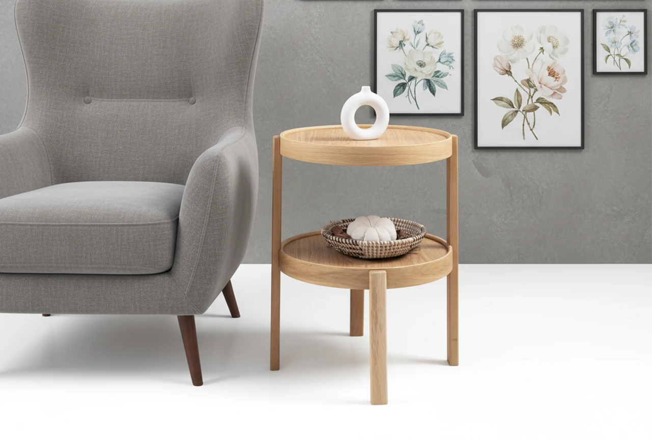 Milan Yuvarlak Yan Sehpa