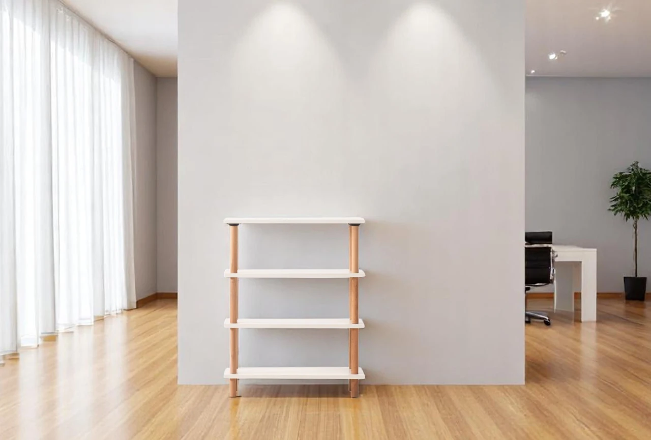 Pia 4 Raflı Kitaplık Çok Amaçlı Dolap