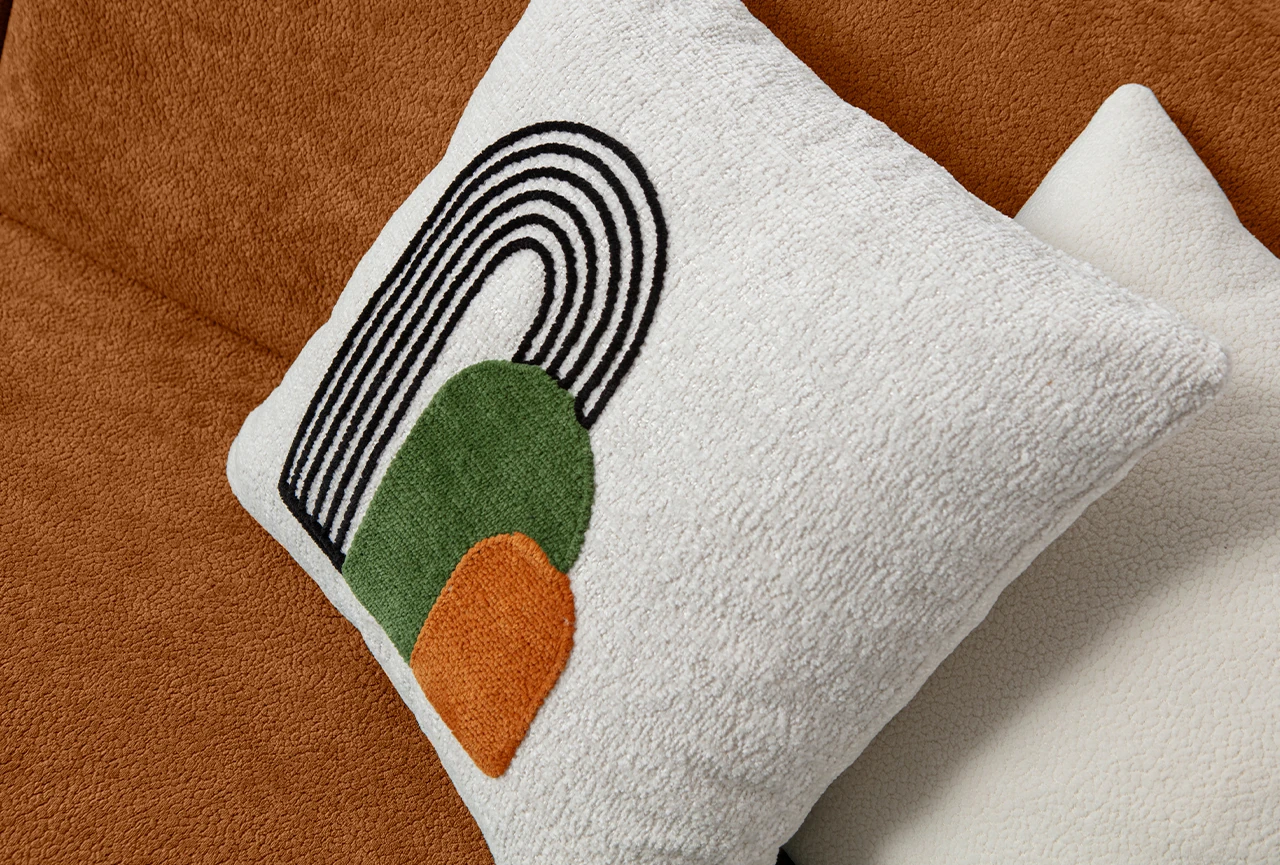 Aries Yataklı Sandıklı Üçlü Koltuk Turuncu