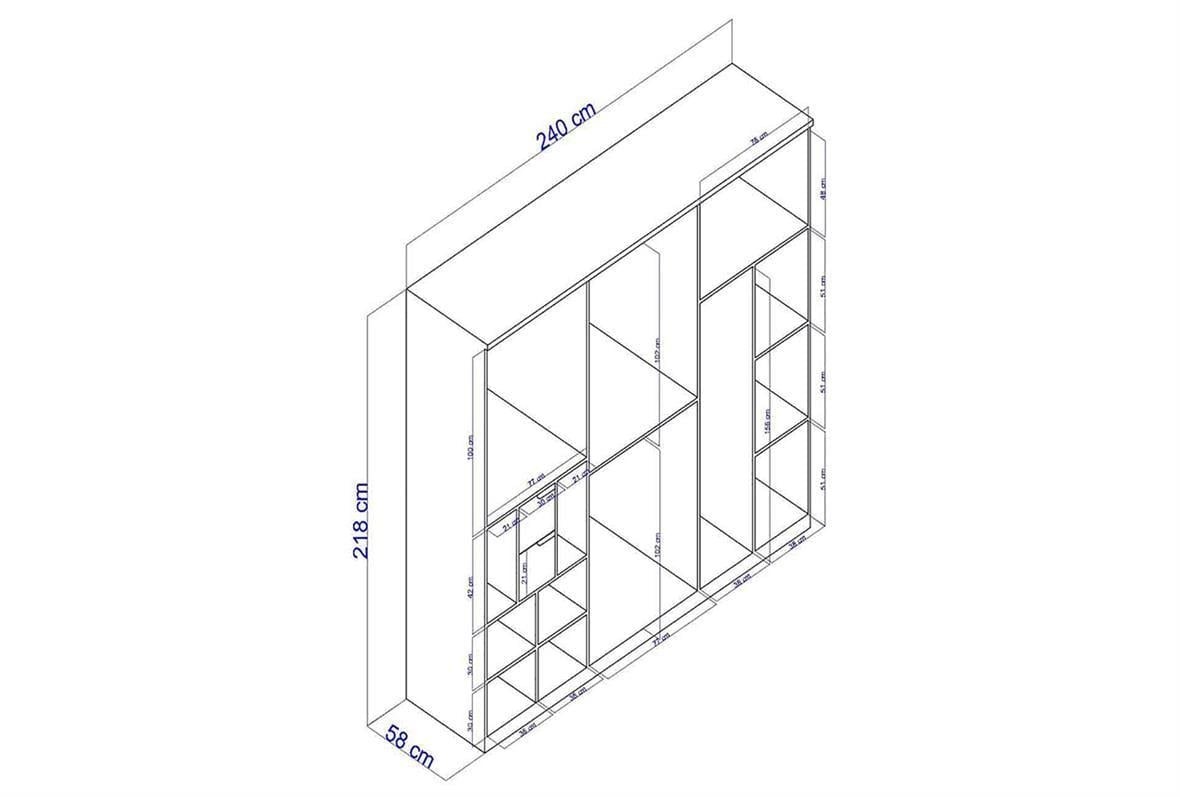 Zeta 240'lık Gardırop