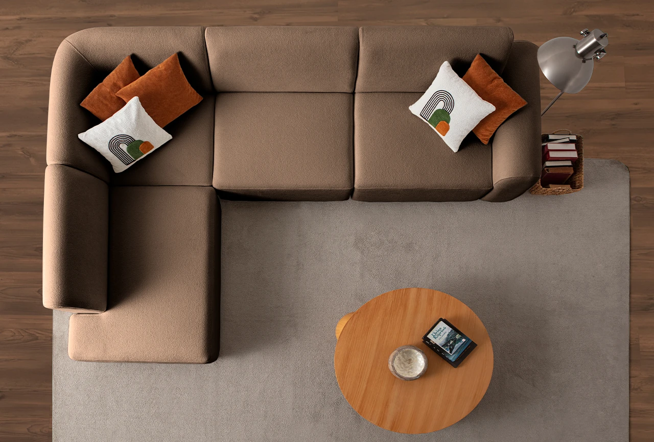 Sloft Köşe Koltuk Takımı Kahverengi