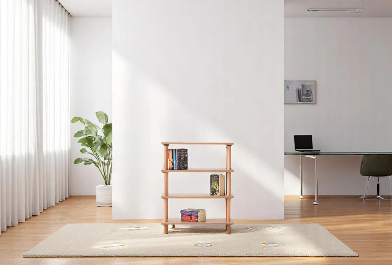 Pia 4 Raflı Kitaplık Çok Amaçlı Dolap