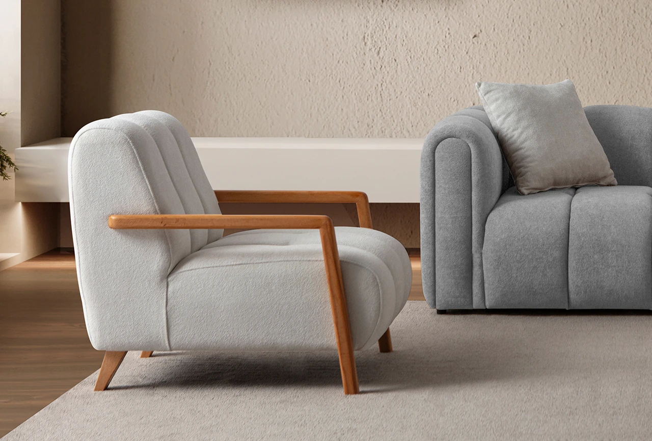 Nline Koltuk Takımı 3+3+1 Gri