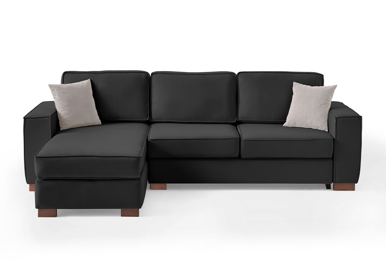 Corner Köşe Koltuk Takımı Sandıklı Siyah