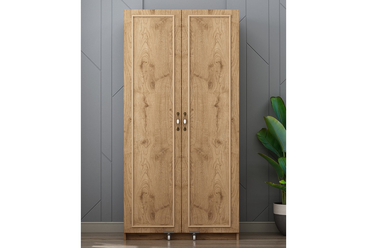 Serra Çıtalı İki Kapaklı Erzak Dolabı, Çok Amaçlı Meşe