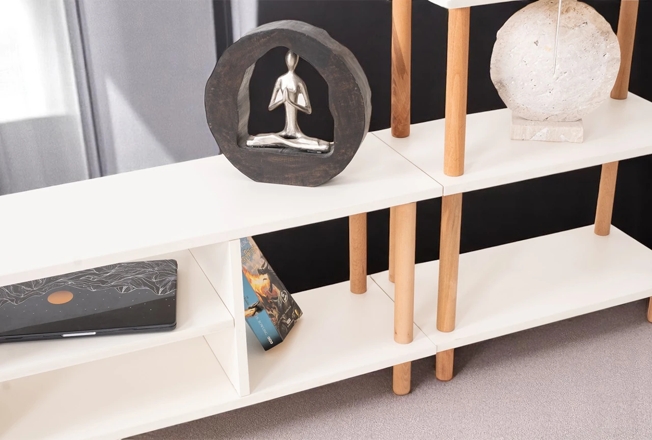 Pia Kitaplıklı TV Sehpası