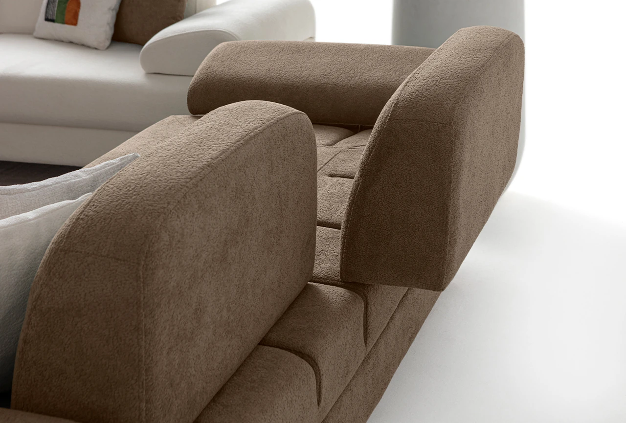 Lizbon Yataklı Sandıklı Koltuk Takımı 3+3+1+1 Kahverengi