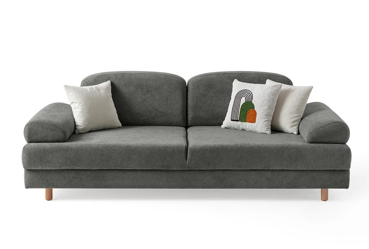 Aries Yataklı Sandıklı Koltuk Takımı 3+1 Antrasit