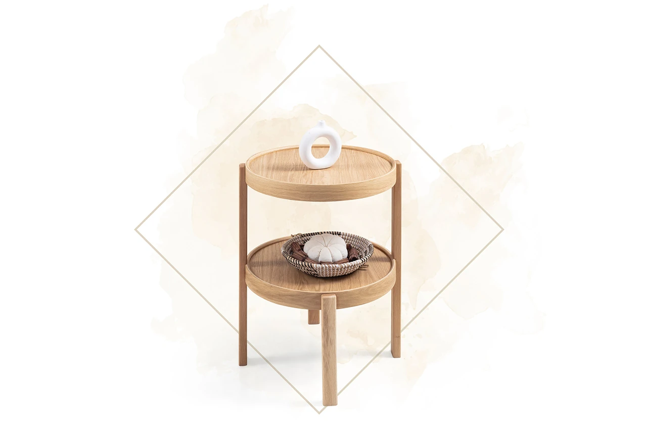 Milan Yuvarlak Yan Sehpa