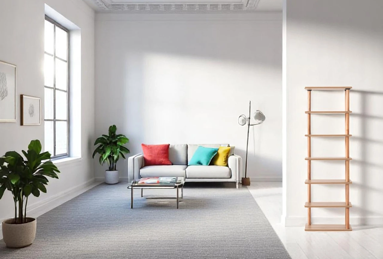 Pia 7 Raflı Kitaplık Çok Amaçlı Dolap