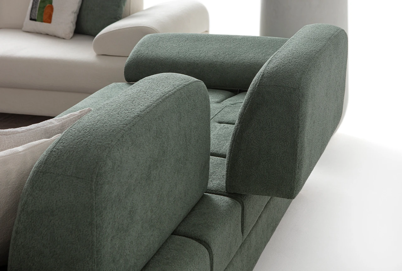 Lizbon Yataklı Sandıklı Koltuk Takımı 3+3+1+1 Yeşil