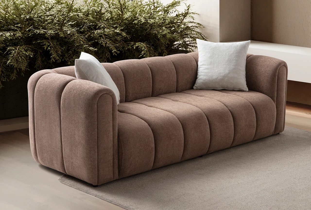 Nline Koltuk Takımı 3+1 Kahverengi